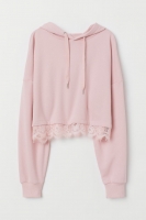 HM  Short hooded top with lace