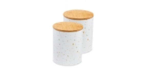 Aldi  Terrazzo Kitchen Storage Tin 2 Pack