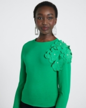Dunnes Stores  Savida Flower Shoulder Top