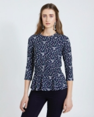 Dunnes Stores  Savida Print Peplum Top