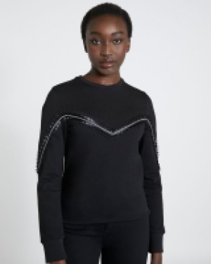 Dunnes Stores  Savida Diamante Pleat Front Sweatshirt