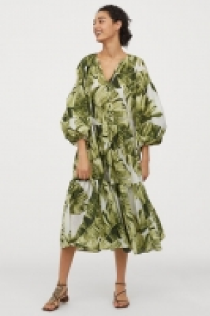 Balloon-sleeved cotton dress 17.99 €