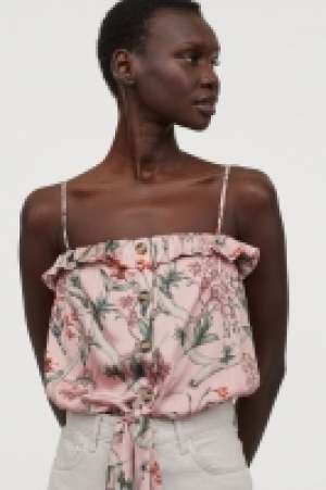 HM  Tie-hem satin blouse