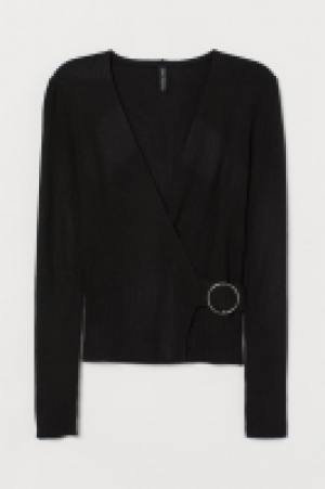 HM  Ribbed wrapover top