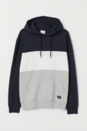 HM  Block-coloured hooded top