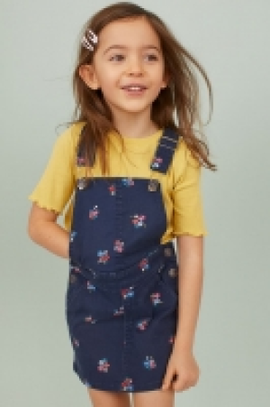 HM  Patterned dungaree dress
