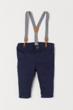HM  Twill trousers with braces