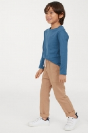 HM  Cotton twill pull-on trousers