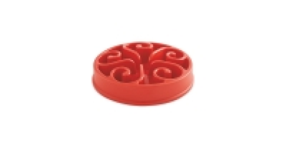 Aldi  Red Swirl Dog Slow Feeder