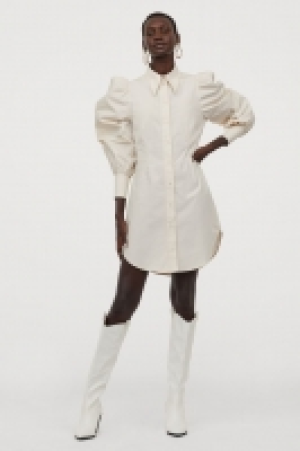HM  Puff-sleeved shirt dress