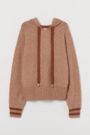 HM  Fine-knit hooded jumper