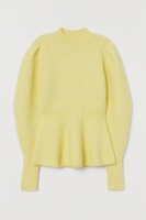 HM  Wool-blend peplum jumper