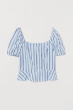 HM  Linen-blend blouse