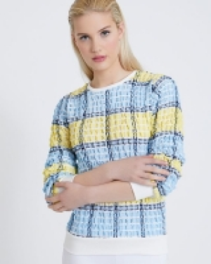 Savida Bubble Texture Check Top