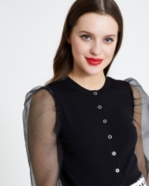 Savida Tulle Sleeve Cardigan 7.00 €