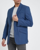 Dunnes Stores  Regular Fit Navy Linen Blend Jacket