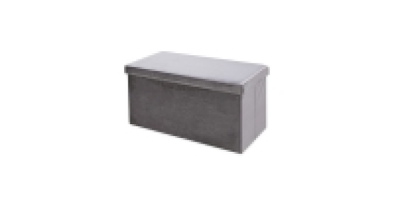 Grey Velvet Storage Ottoman