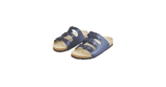 Ladies Dark Blue Footbed Sandals