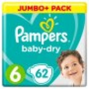 Pampers Baby Dry 6 Jumbo+ 62 Nappies 13.00 €