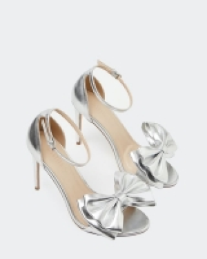 Savida Metallic Bow Heel Shoes