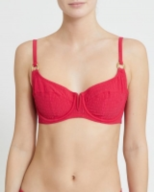 Textured E Cup Bikini Top