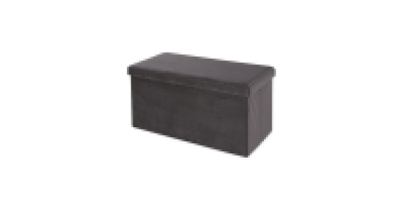 Black Velvet Storage Ottoman