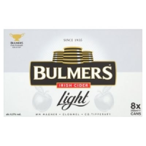BULMERS LIGHT CAN PACK 8 X 500ML 12.50 €