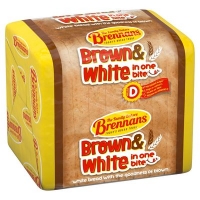 Centra  Brennans Half Brown & White In One Bite Pan 400g