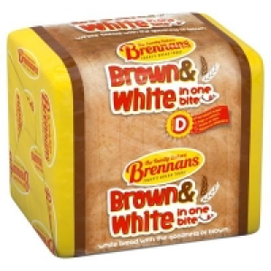 Brennans Half Brown & White In One Bite Pan 400g