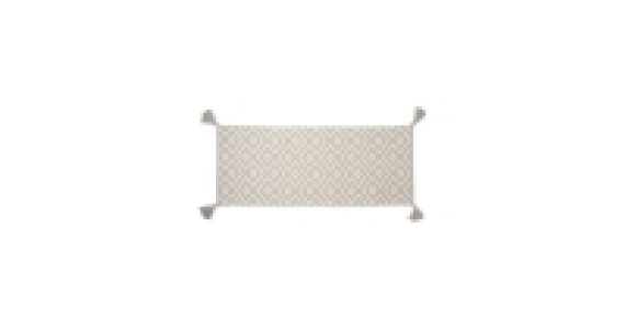 Grey Wool Rich Runner With Tassels
