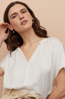 HM  V-neck satin blouse