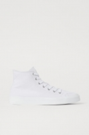 HM  Canvas hi-top trainers