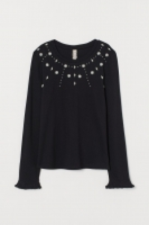 HM  Beaded jersey top