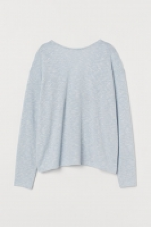 HM  Lace-trimmed V-neck jumper