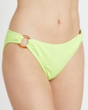 Textured Hi Leg Bikini Briefs