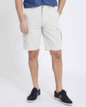 Paul Costelloe Living Stone Linen Cargo Shorts