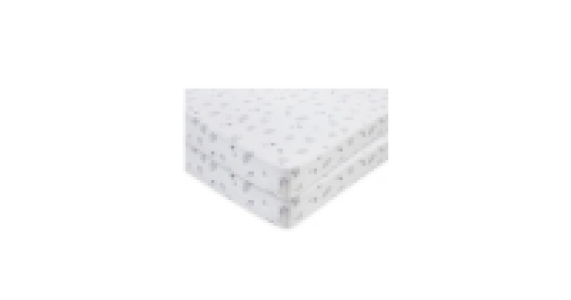 Grey Leaf Cot Sheet 2 Pack