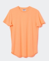 Dunnes Stores  Paul Galvin Orange Dipped Hem Tee Shirt