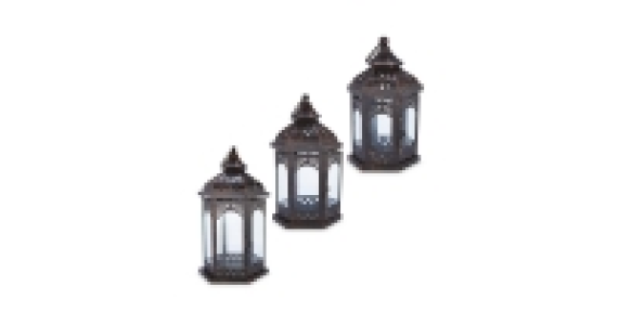 Aldi  Copper Metal Lantern 3 Pack