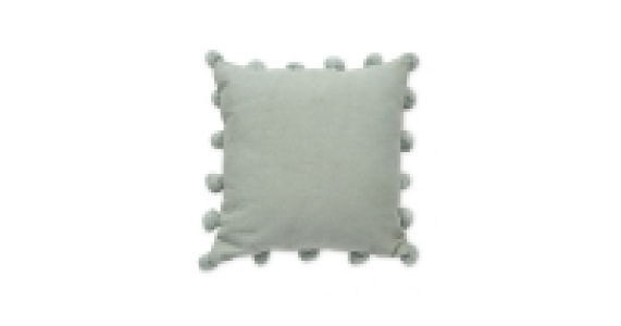 Aldi  Teal Pom Pom Cushion