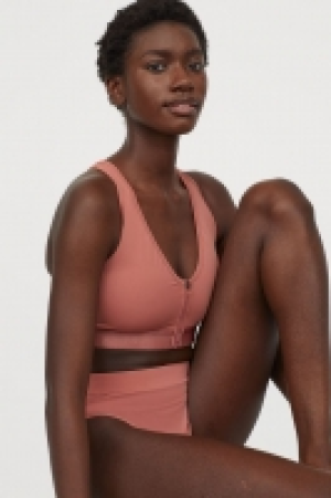 HM  Zip-front bikini top