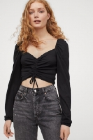 HM  Drawstring-front top