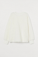 HM  Wide faux shearling top