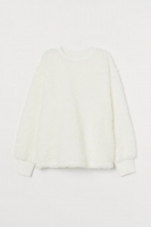 HM  Wide faux shearling top