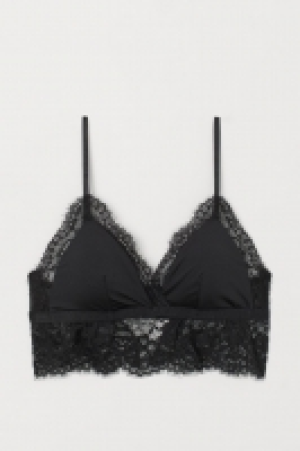 HM  Padded microfibre/lace bra