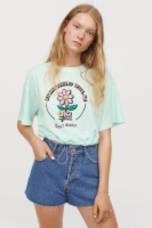 HM  Drawstring cropped top