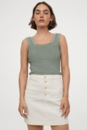 Lace-trimmed ribbed vest top 10.00 €
