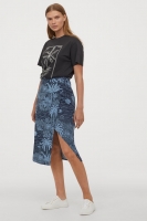 HM  Linen-blend wrap skirt