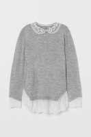 HM  Fine-knit jumper with lace
