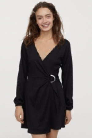 HM  Crinkled wrap dress